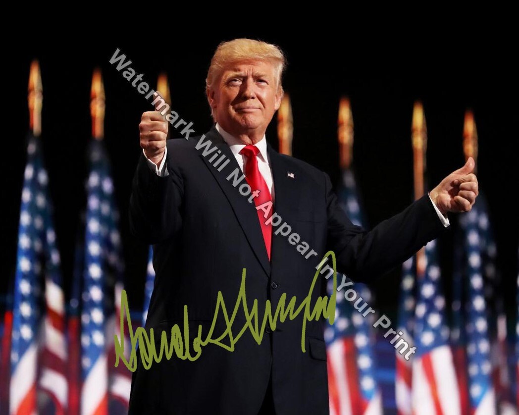 Donald Trump 8x10 Signed photo picture US president make America great 