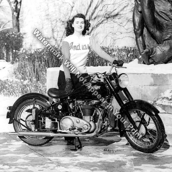 1915 Indian Motorcycle Wall of Death RARE Action Photo Reprint Pic Image M28