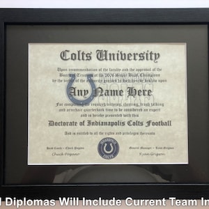 Indianapolis Football NFL # 1 Fan-Zertifikat Man Cave perfektes Geschenk