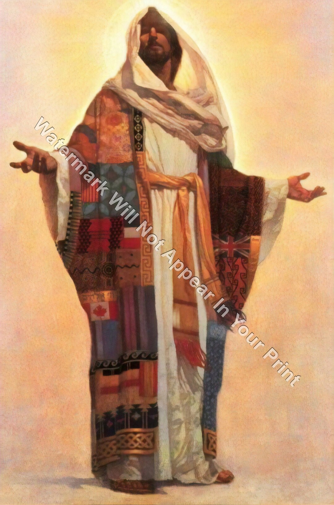 Jesus Christ Coat of Many Colors Print Christian Picture Jesus Christ ...