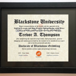 Blackstone Gruddle Fan Zertifikat Man Cave Zertifikat