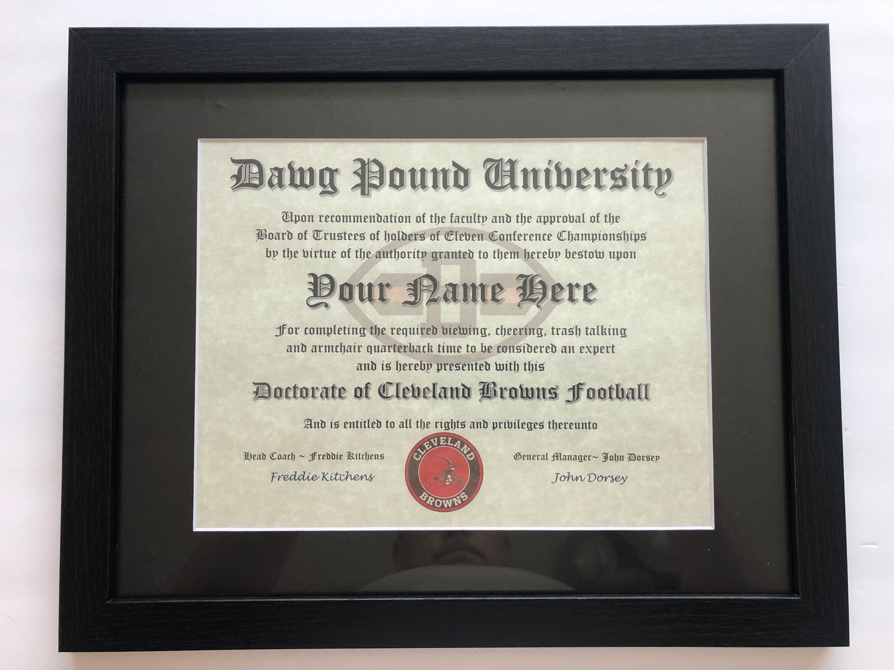 AFC Central 1 Fan Diploma Certificate for Man Cave Pittsburgh - Etsy