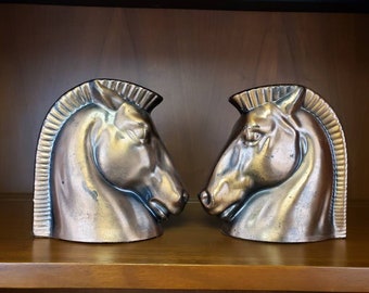 Trojan horse bookends by Frantkart cast bronze art deco bookends