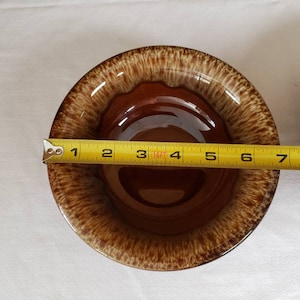 Canonsburg Pottery Carefree Ironstone brown drip bowl set of 3 image 7