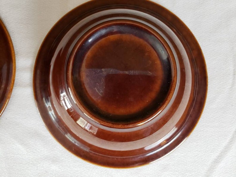 Canonsburg Pottery Carefree Ironstone brown drip bowl set of 3 image 6