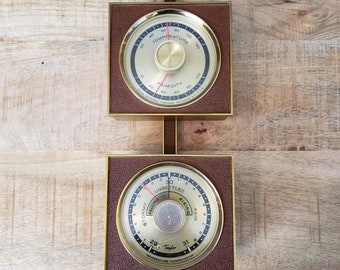 Barometer by Taylor retro 1970's decor in working condition with thermometer, barometer and humidity control