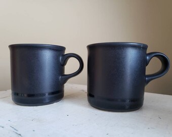 Pfaltzgraff Midnight Sun coffee cup set of 2 black Dishware geometric pattern