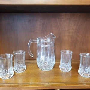 Cristal D&#39;Arques Longchamp pitcher tumbler set crystal drinkware