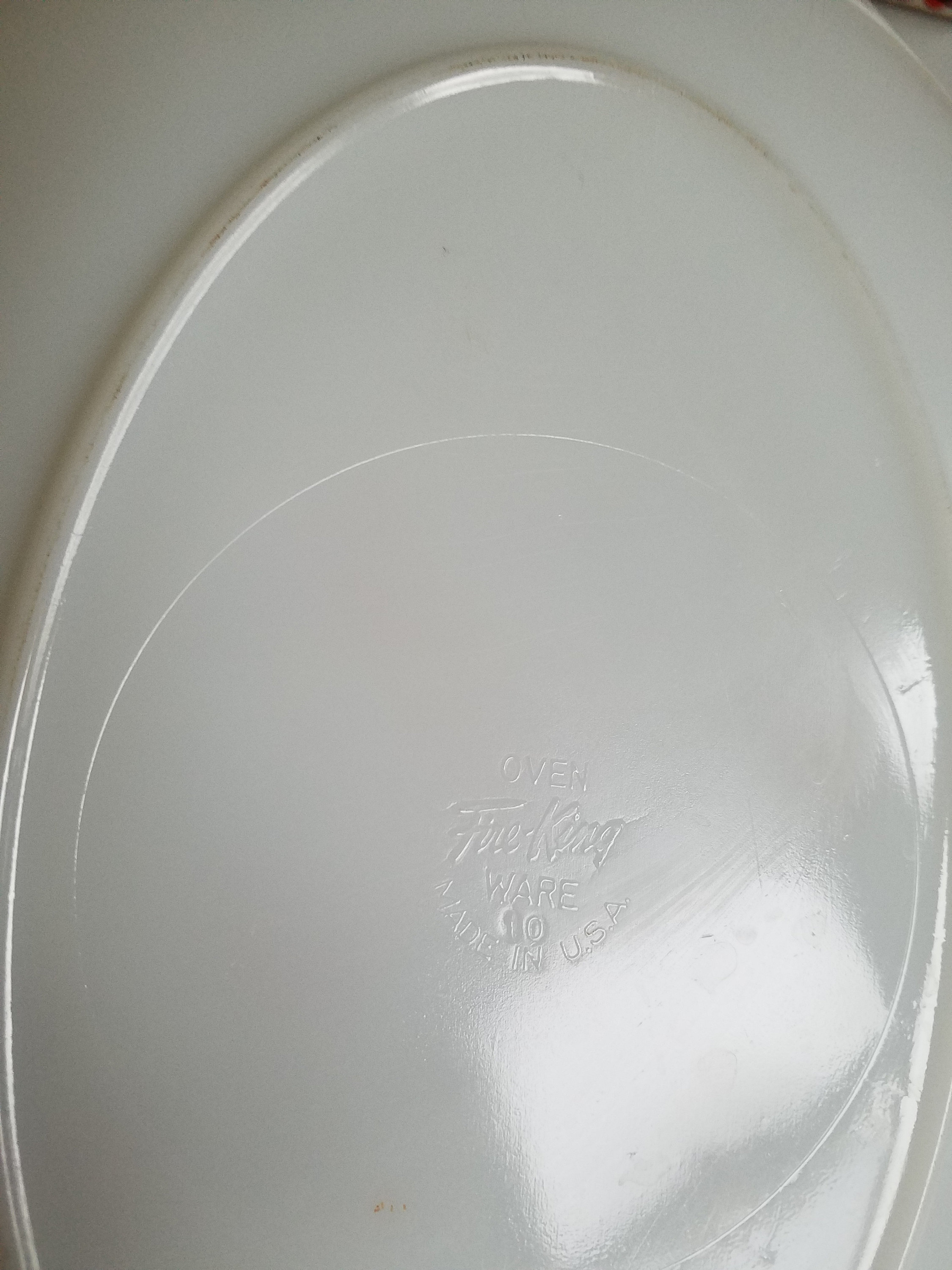 Fire King Platter Fleurette Pattern Milk Glass Etsy