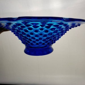 Hobnail bowl colonial blue collector glass dish image 5