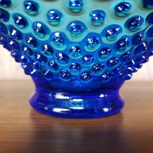 Hobnail bowl colonial blue collector glass dish image 4