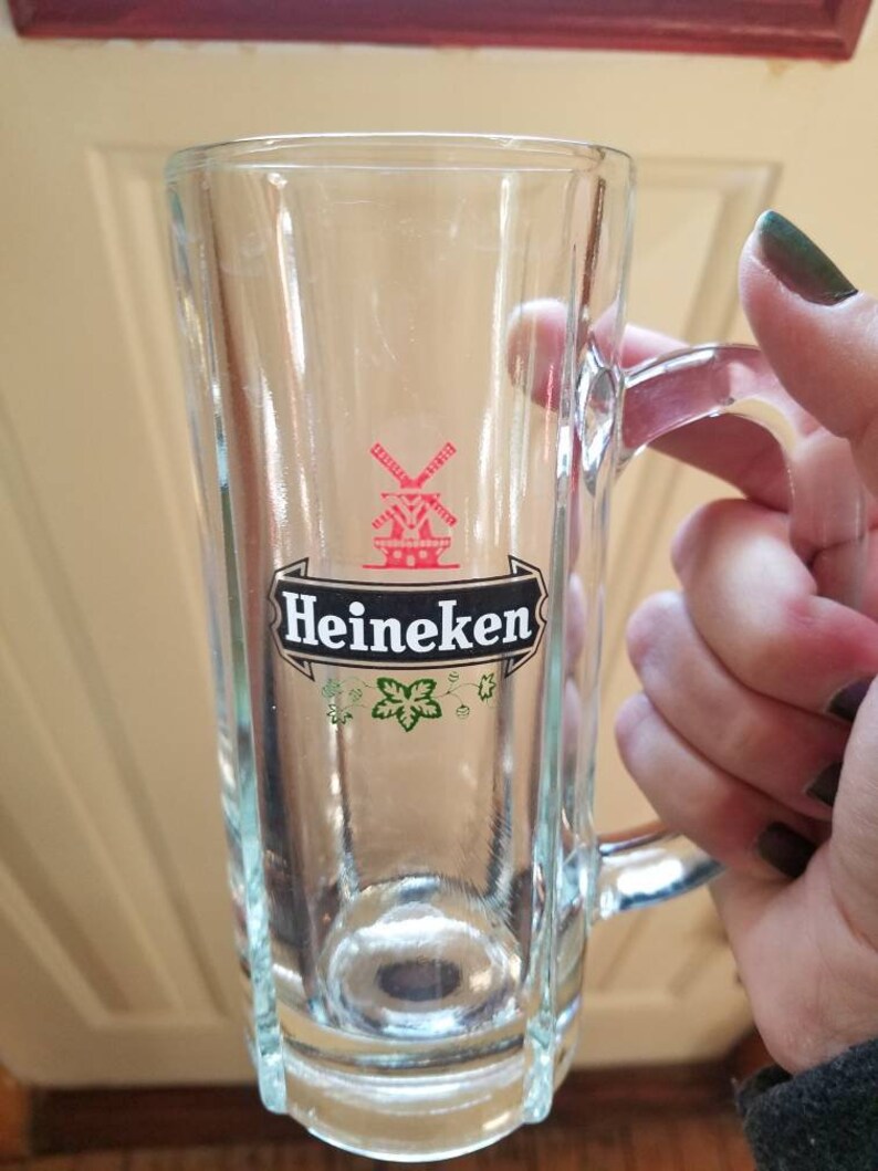 Heineken Beer Glass Stein or Mugs Set of 5 Windmill Amsterdam Etsy