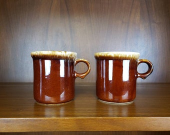 McCoy Coffee Mug set of 2 1412 chocolate brown coffee cups