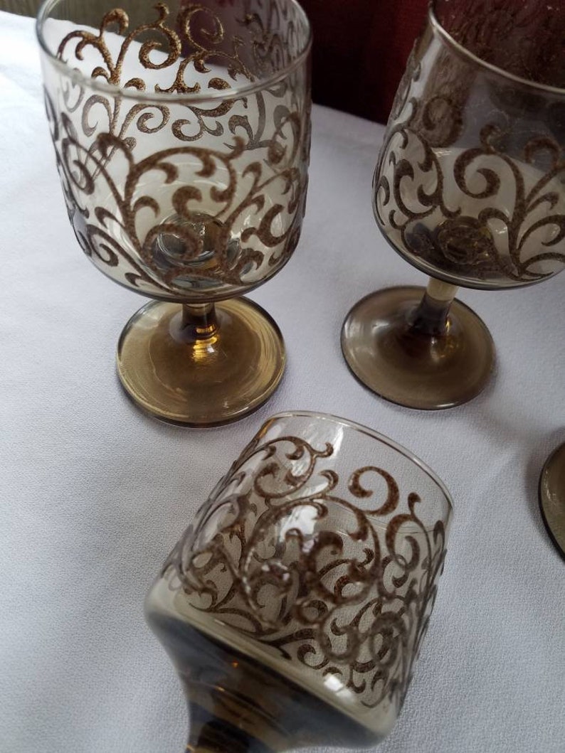Set of 4 Libbey Prado Wine Glasses or Goblets Small Pedestal Etsy