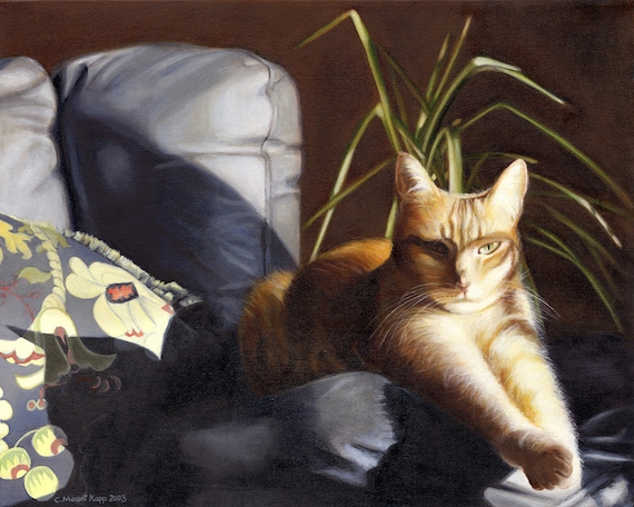 Orange Tabby Cat Print