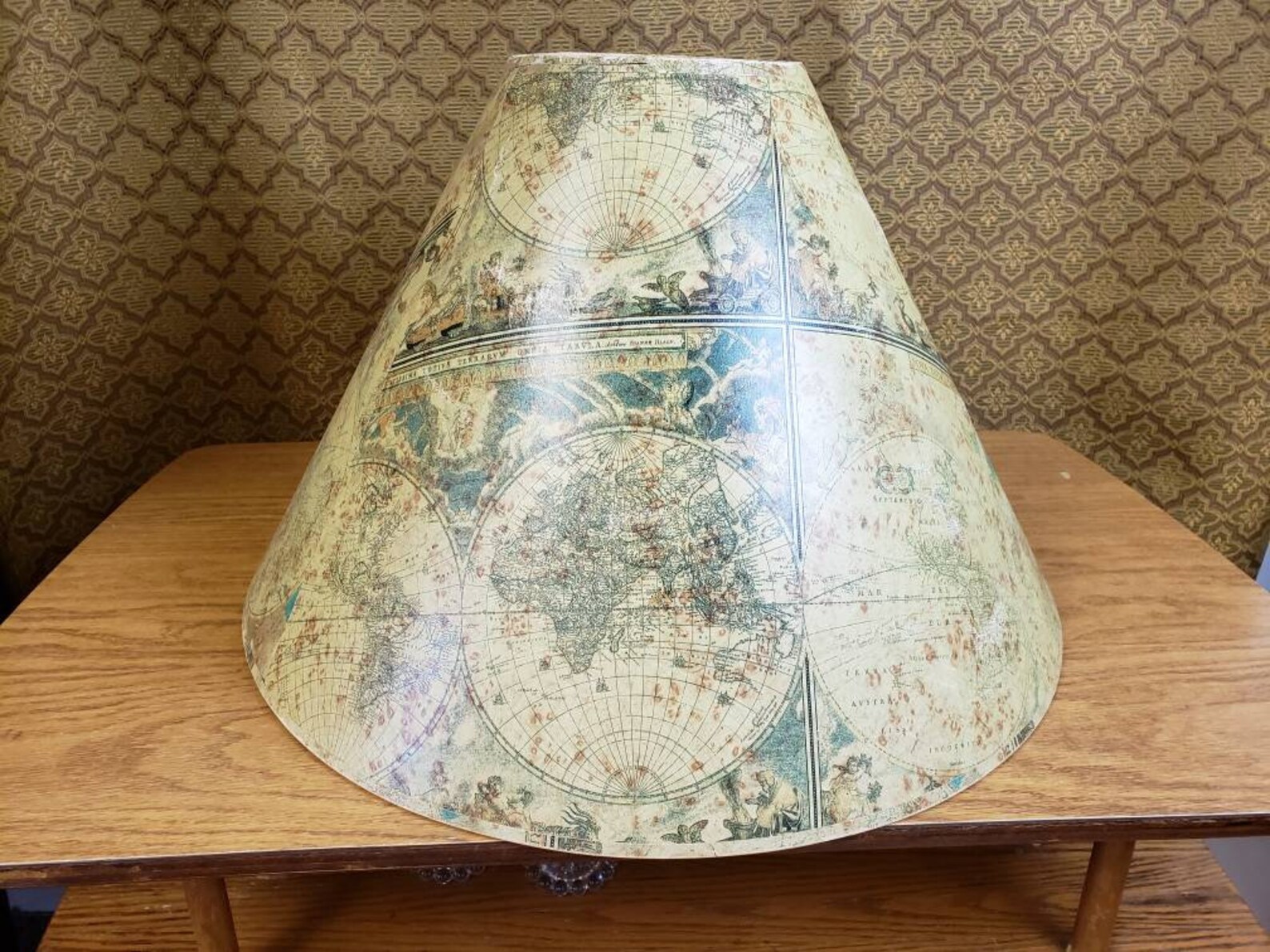 Lamp shade vintage world globe medium sized shade Etsy