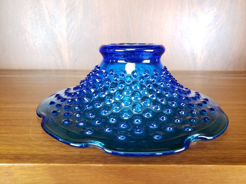 Hobnail bowl colonial blue collector glass dish image 3