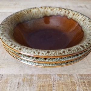 Canonsburg Pottery Carefree Ironstone brown drip bowl set of 3 image 1