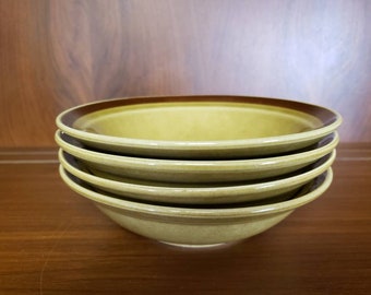 Canoe Ekco Stoneware bowl set of 4 Japan pattern 1102 mid century modern dishes
