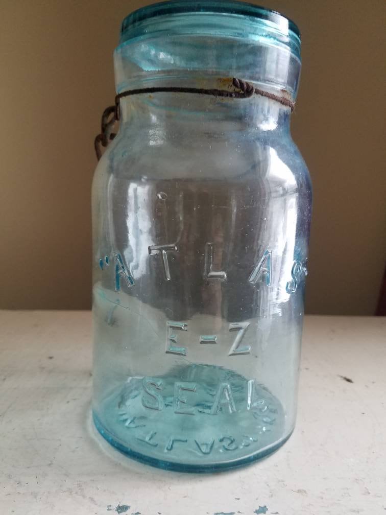 Atlas E Z Seal Glass Food Storage Containers Vintage Blue Ball Singapore Atlas E Z Seal Glass Food Storage, Vintage Glass Food Storage Containers