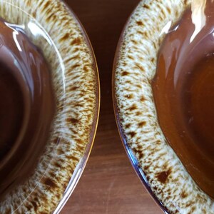 Canonsburg Pottery Carefree Ironstone brown drip bowl set of 3 image 4