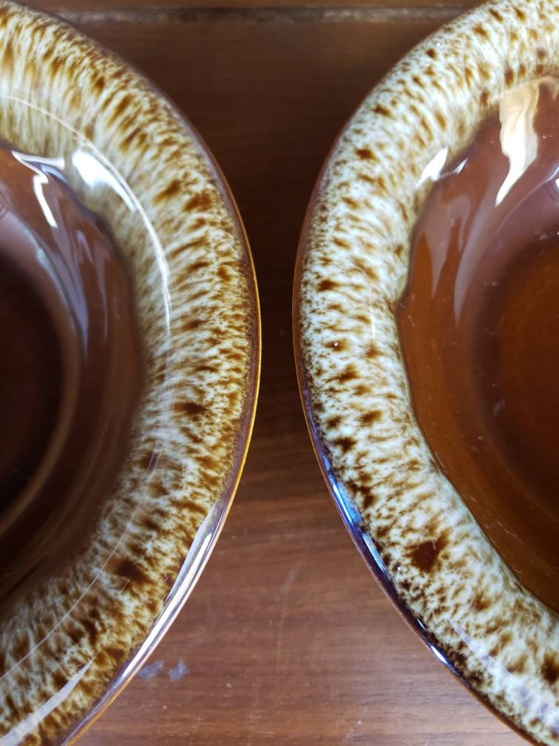 Canonsburg Pottery Carefree Ironstone brown drip bowl set of 3 image 4