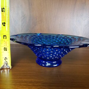 Hobnail bowl colonial blue collector glass dish image 7