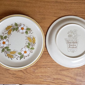 Hearthside Prairie Flowers Dinner Plates Garden Festival Stoneware set of 4