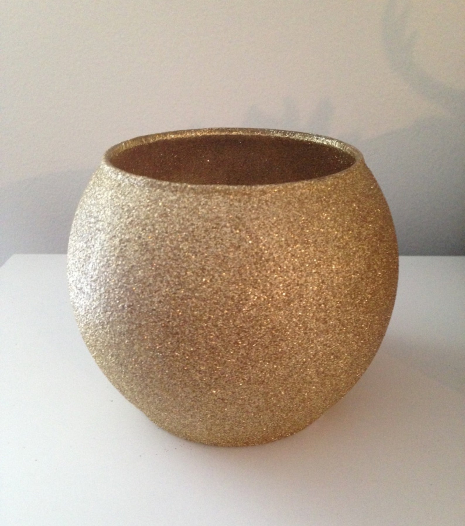 Gold Glitter Vase Gold Centerpiece Sparkling Gold Vase Etsy
