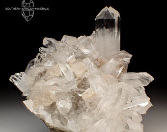 Brandberg Quartz Crystal Cluster with Calcite, Goboboseb Namibia