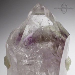 Brandberg Ametista Cristallo di Quarzo Fumé con Prehnite, Goboboseb Namibia
