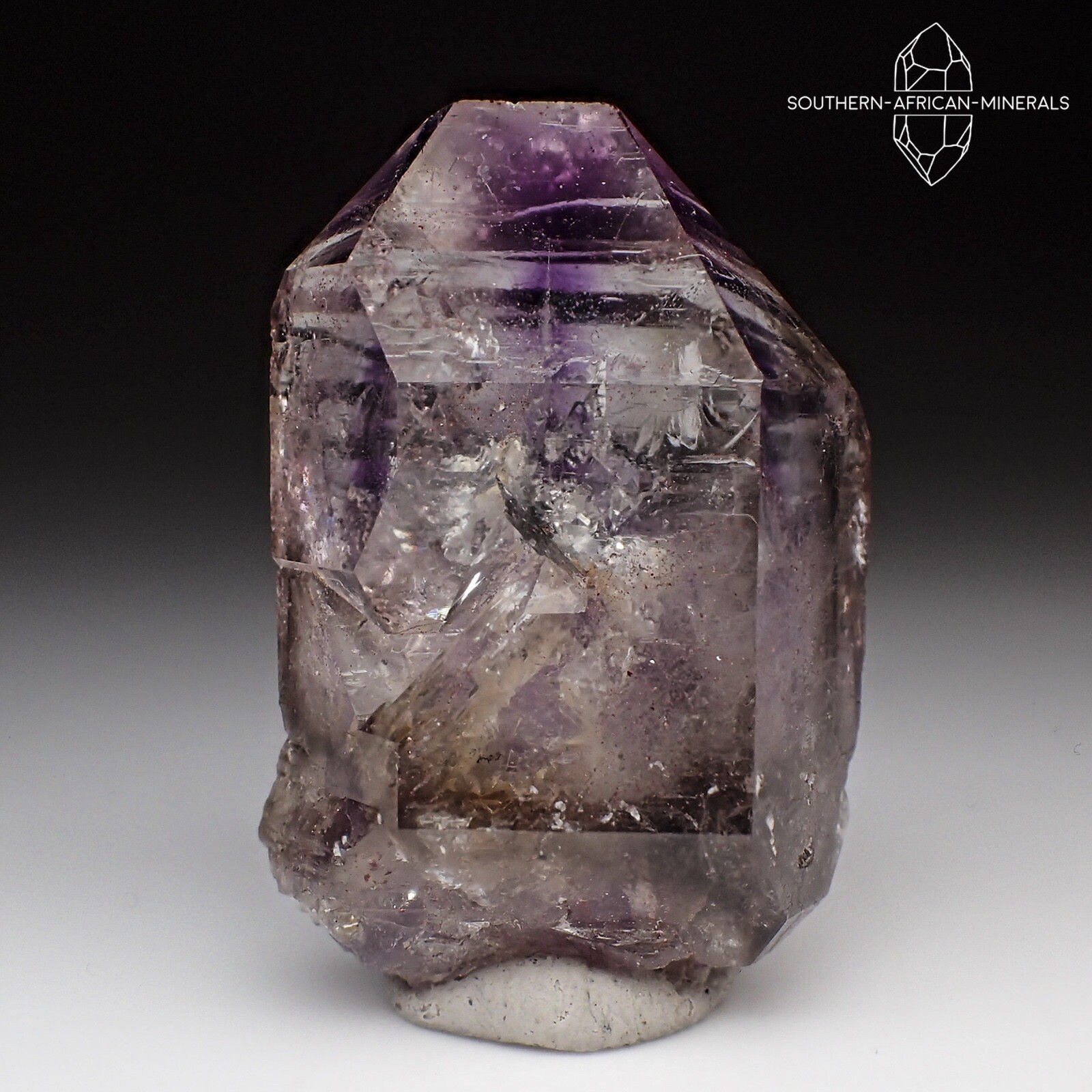 Brandberg Lustrous Amethyst Smoky Quartz Crystal, Goboboseb Namibia