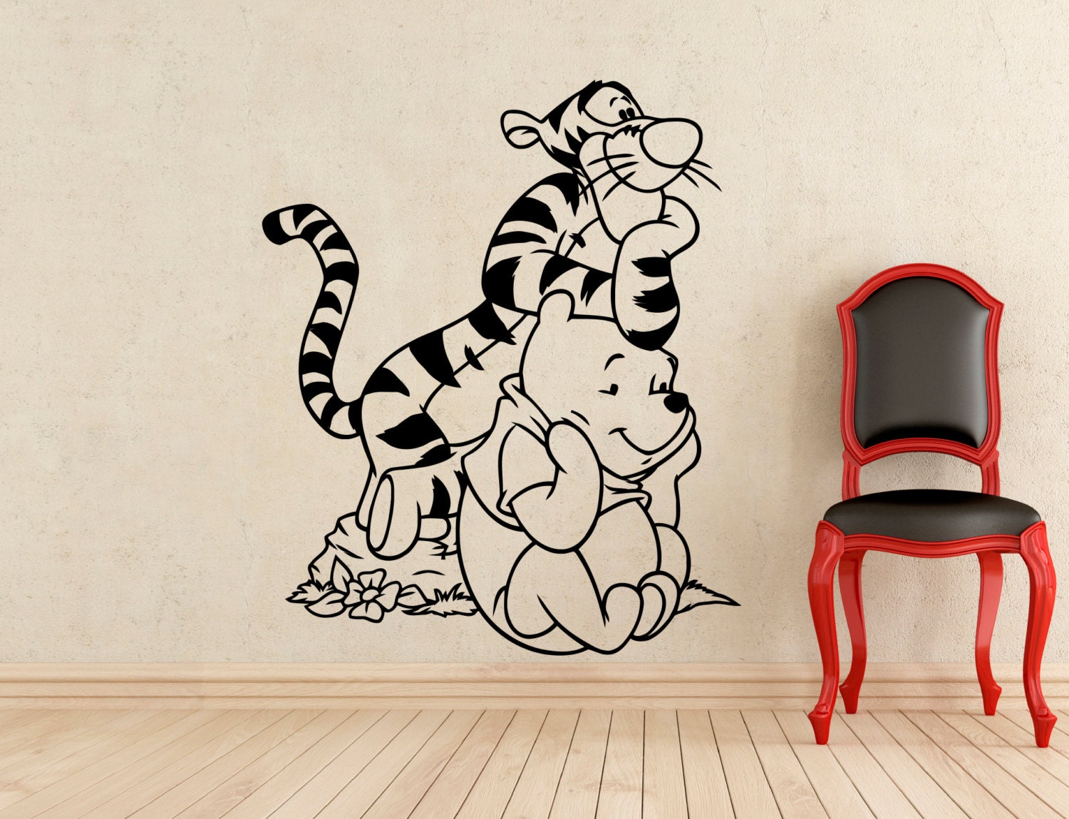 Winnie The Pooh Wall Sticker Pooh Bear Tigger Cartoon Vinyl Etsy