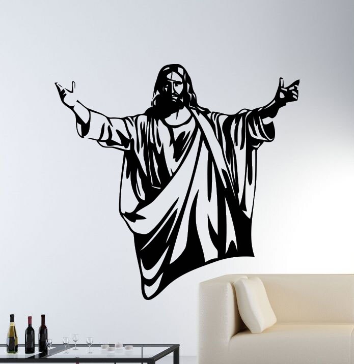 Jesus Christ Wall Vinyl Decal Religion Church Sticker Home Etsy
