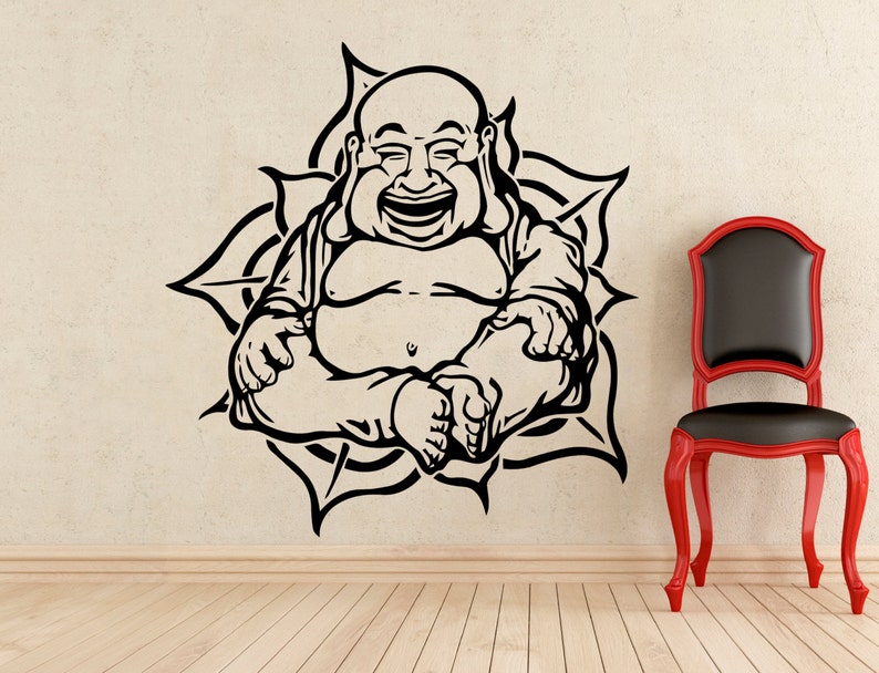 Smiling Buddha Wall Decal Indian Sticker Nursery Home Interior