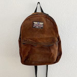 Vintage Jansport Adventure Leather Backpack - Etsy