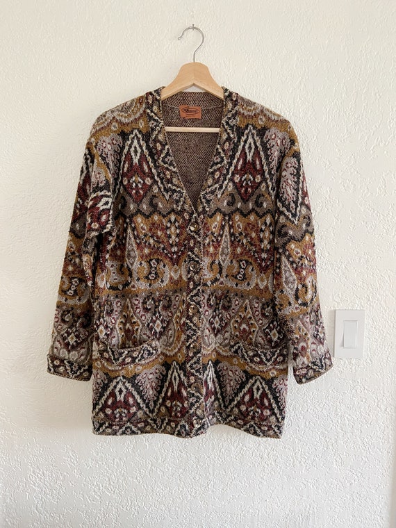 Vintage 1990s Missoni Cardigan Sweater / Vintage A