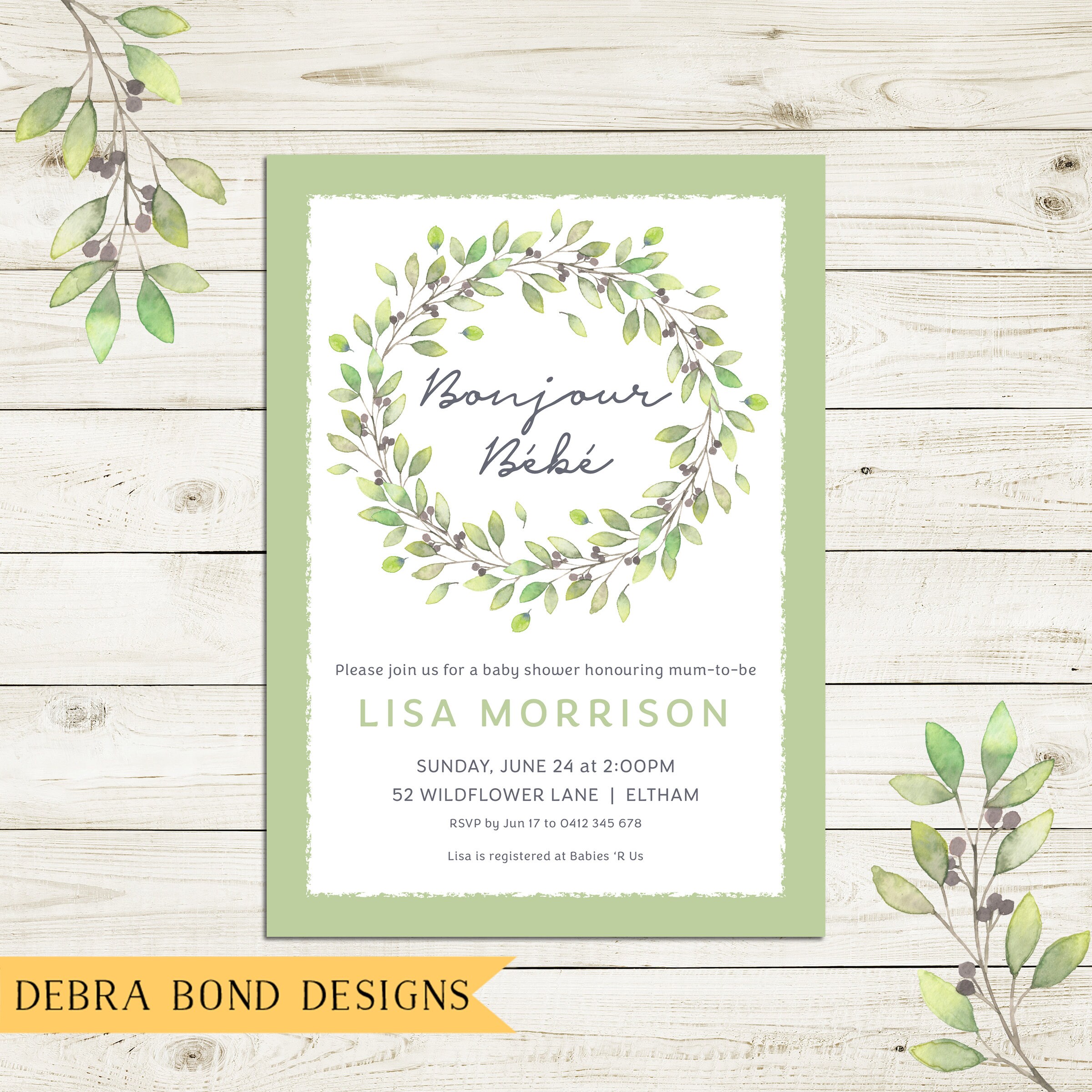 french themed baby shower invitations