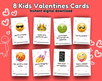 Kids Slang Valentine's Day Cards: Printable Tween/Teen Valentines (PDF)