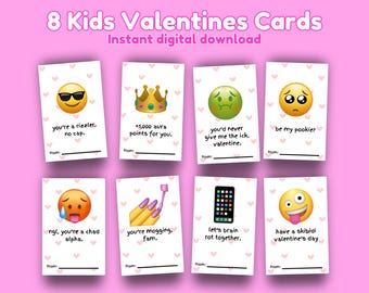 Funny Kids Slang Valentine's Day Cards: Printable Valentines (PDF)