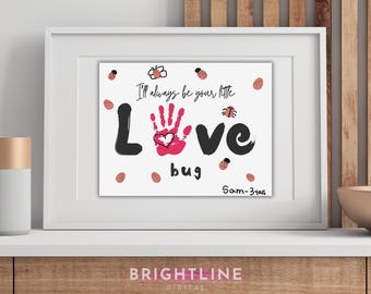 Valentine Handprint Art: Lovebug Keepsake (Digital Download)