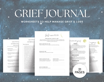 Grief and Loss Journal: Printable Healing Workbook (Digital Download)