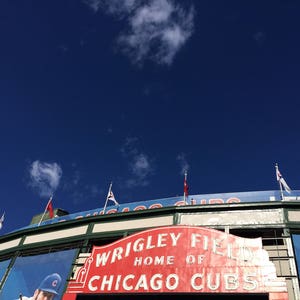 Photograph of Wrigley Field - Chicago Cubs, Marquee, wall art print, Chicago urban photography, abstract, sports photography