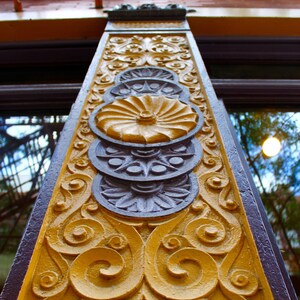 Printers Row Historic Architecture- Flower Ornament, wall art print, Chicago urban photography, Printers Row, South Loop Series