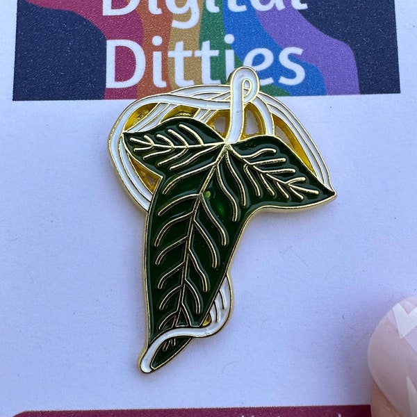 LOTR Pin | Not idly do the leaves of Lórien fall | Lord of the Rings | hobbit costume pin | valentines gift | office gift | teacher gift