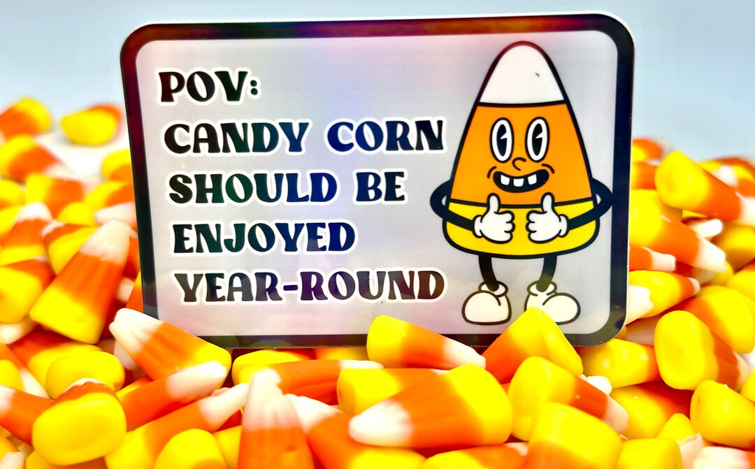 Candy Corn Sticker Candy Corn Yearround Halloween Sticker Etsy