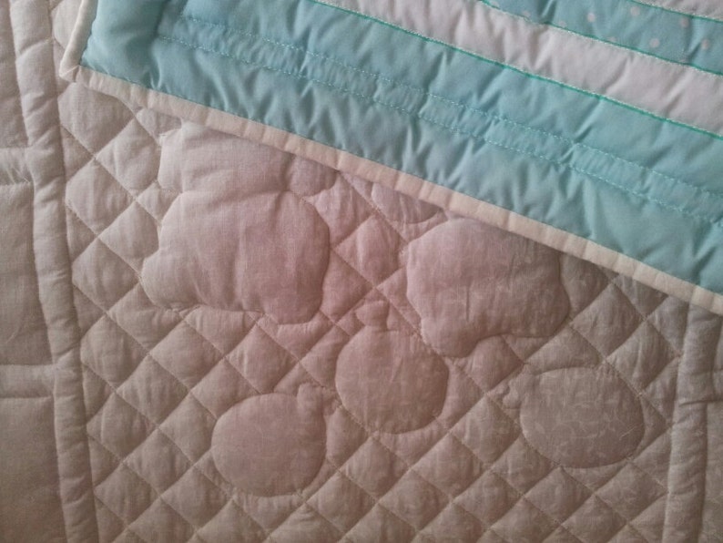 Baby Cot Quilt, Baby Quilt, Cot Quilt, Green Quilt, Bear Quilt, Newborn