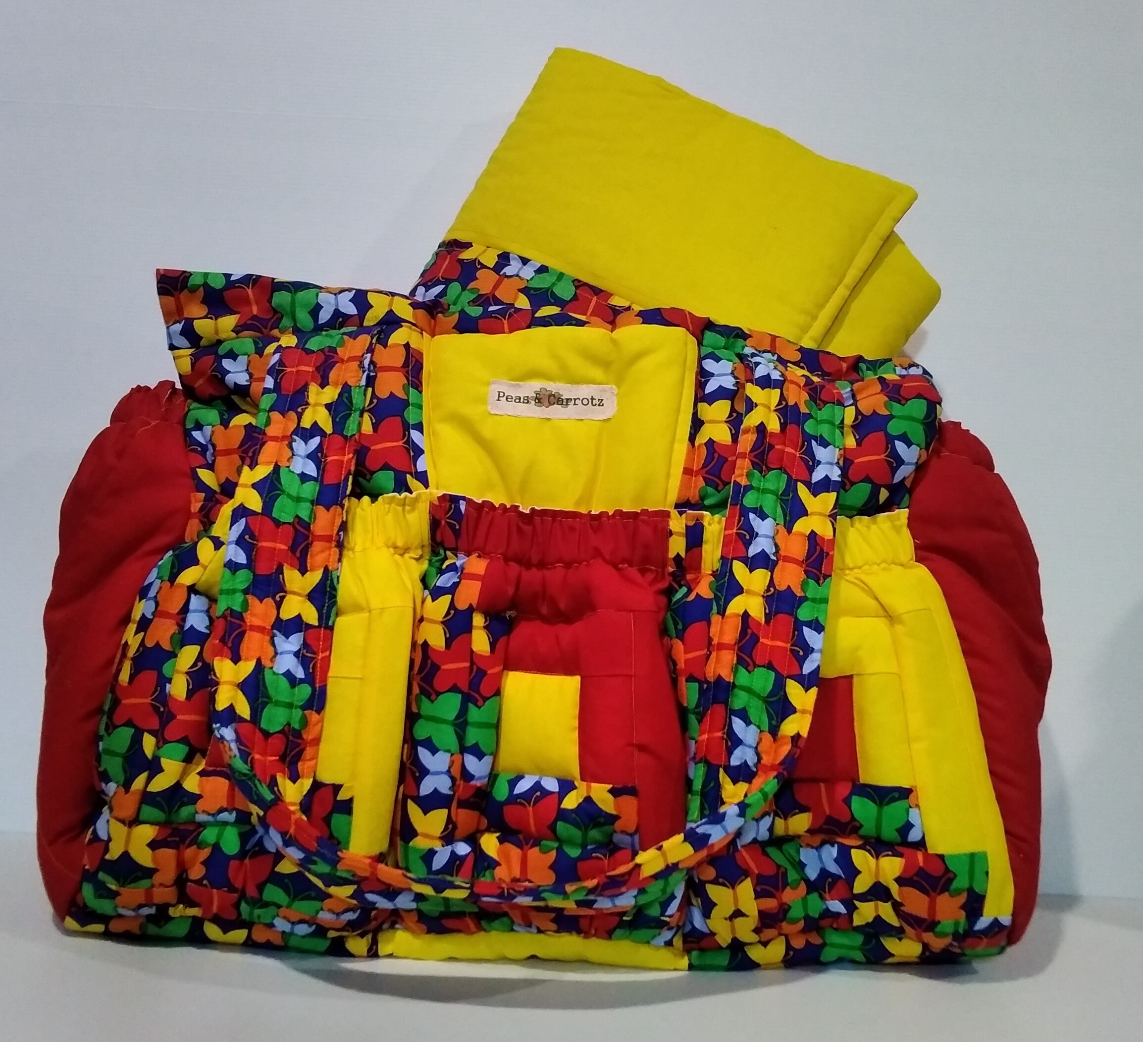 Baby Logcabin Nappy/diaper Bag With Change Mat, Yellow Bag, Diaper Bag, Baby Accessory, Newborn