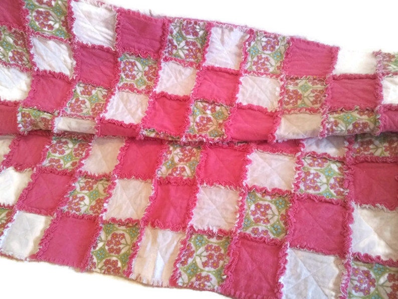 Baby Rag Quilt Baby Blanket Pink Blanket Pink Quilt. Etsy Australia