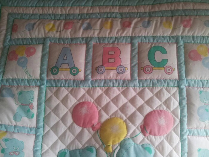Baby Cot Quilt, Baby Quilt, Cot Quilt, Green Quilt, Bear Quilt, Newborn